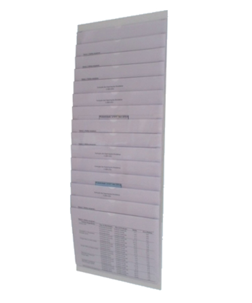 REF. 1018 - Porta documento agrupado com 15 suportes paisagem