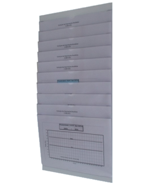 REF. 1019 - Porta documento agrupado com 10 suportes paisagem