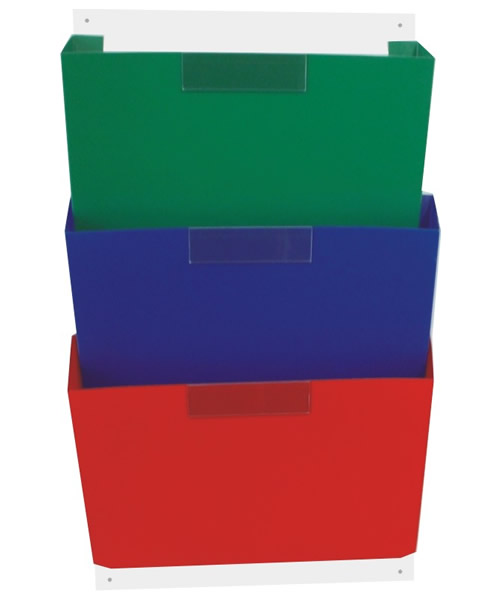 REF. 1030 - Escaninho colorido A4 paisagem com 03 unidades agrupadas